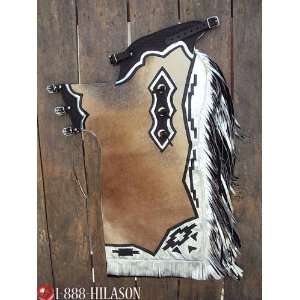 Bull Riding Natural Hair On Leather Rodeo Chaps 753  