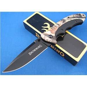  Browning Knives 276 Mossy Oak Linerlock Knife with Black 