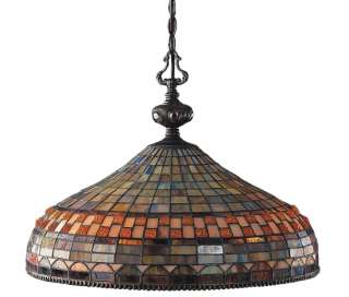 Tiffany Style Stained Glass 3 Light Chandelier Lighting  