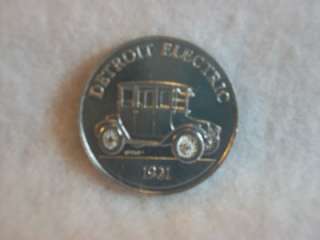 1968 Sunoco Antique Car Coin 1921 Detroit Electric  