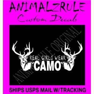  REAL GIRLS WEAR CAMO VINYL DECAL GIRL HUNTING DECAL 