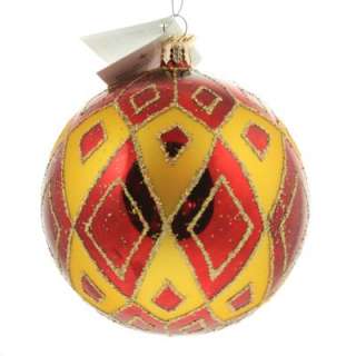   Rare Ruby Harlequin Circus Bulb Christmas Ornament Red Gold  