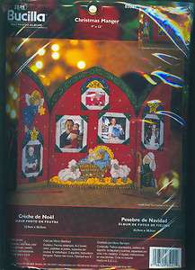 Bucilla Manger Scene Photo Album Felt Stitch Kit Christmas NIP  