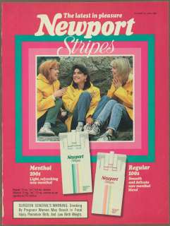 Newport Stripes Cigarettes 1989 print ad / magazine ad  