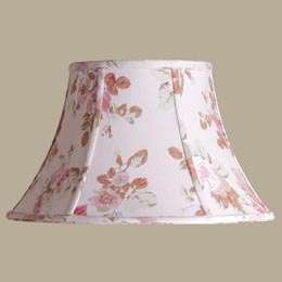Cotton Bell Chandelier Clip Shade with Printed Floral Design (softback 