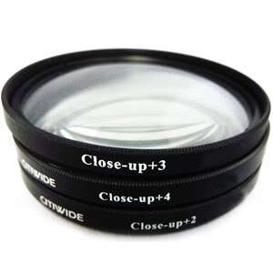 55mm Macro close up +2 +3 +4 filter set for DSLR lens  AU  