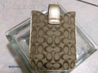 NEW COACH ELECTRONIC / CELL PHONE CASE SIGNATURE KHAKI 61128 * FREE 