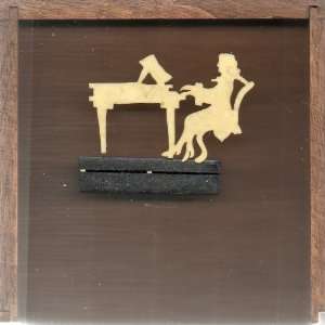   MOZART AT KEYBOARD, Carved Ivory in Little Wood Stand 