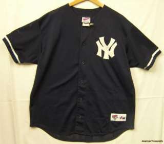   Vintage 1990s MAJESTIC DIAMOND COLLECTION NY YANKEES Batting Jersey XL