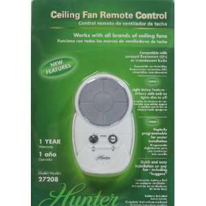  Hunter 27208 Hand Held Fan and Light Universal Remote 