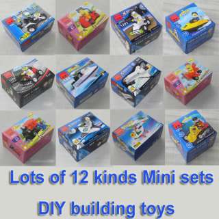 Lots of 12 DIY kinds Mini sets building toys ALL New sets  