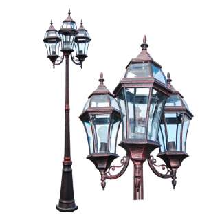 Antique Copper Outdoor Pillar Post Light Lighting 847263081595  