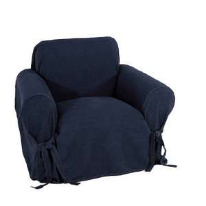 Classic Slipcovers Dark Denim Chair Slipcover 