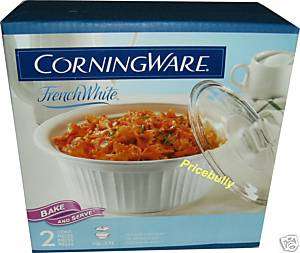 CorningWare French White 2 qt. bowl lid Baking Cooking  
