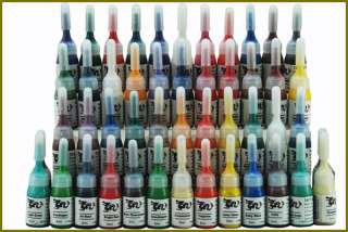 Professional Tattoo Kit 54 color Inks Power 2 Guns D166  