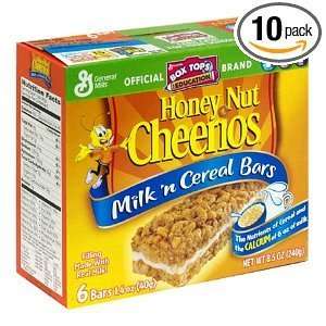 General Mills Honey Nut Cheerios Milk n Cereal Bars (Case Count 10 