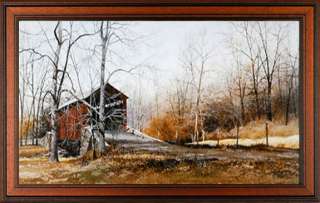 Kissing Bridge Ray Hendershot Covered 2.75 Solid Wood Framed Pictures 