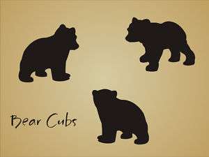 STENCIL Bear Cub Shape Mountain Lodge cabin craft decor  