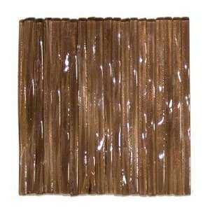  Murano Glass Tiles 4 x 4 Clear Chocolate 2 pack