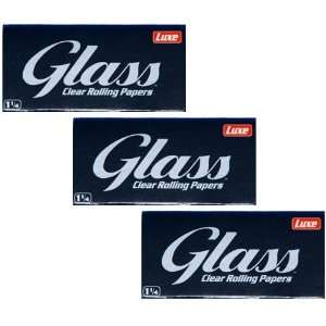 Glass All Natural 1.25 Clear Cigarette Rolling Papers, 3 Packs of 50 