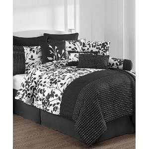 Victoria Classics Bedding, Audrey 12 Piece Black and White 