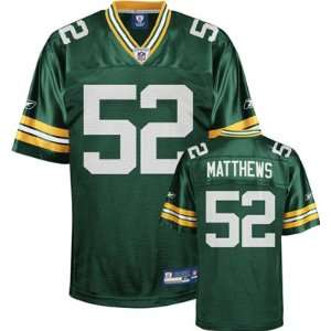  Reebok Clay Matthews Green Bay Packers Green Authentic Jersey 