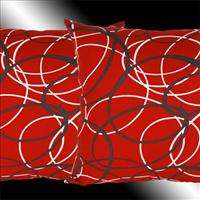 2X RED DECORATIVE THROW PILLOW CASES CUSHION COVERS 17  