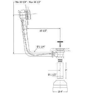   Cable Operated Drain and Overflow with Direct Floor Connect 3094 Home