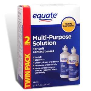  Equate   Multi Purpose Contact Lenses Solution   2 Pack 12 