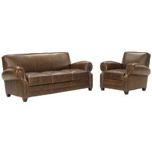  Richmond Designer Style High End Leather Club Style Couch 