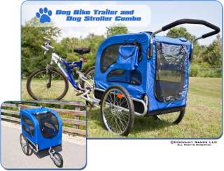 DELUXE DOG BIKE TRAILER STROLLER BICYCLE PET CARRIER (Pet Trailer 2 