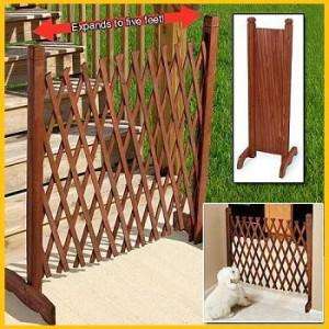 NEW EXPANDABLE WOODEN FENCE BABY CHILD PET DOG SAFETY GATE  