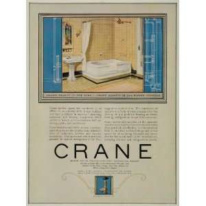  1923 Ad Crane Building Vintage Bathroom Fixtures NICE 