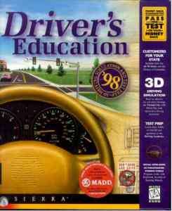 Drivers Education 98 + Manual PC CD driving sim game  