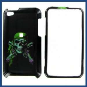    Apple iPod Touch 4 Green Skull Protective Case