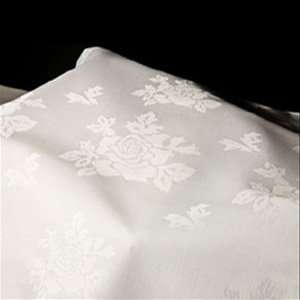 25 Dozen 21x21 White Wholesale Cloth Napkins Beauti Damask Rose Hemmed 