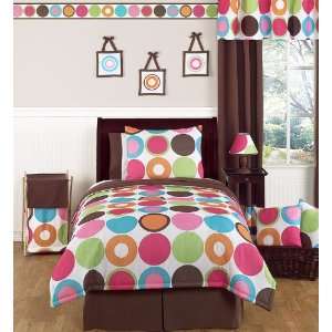  Deco Dot Modern Childrens and Teen Bedding Set 4 pc Twin 