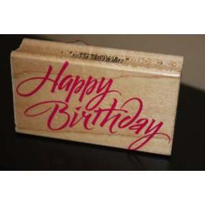  Decorative Font Happy Birthday Rubber Stamp Everything 