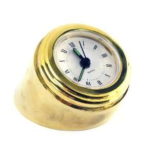    Tresoro Timepiece Gold Cylinder Desktop Clock