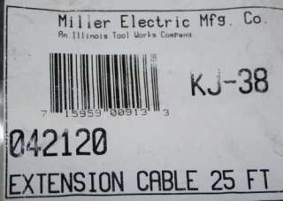 MILLER ELECTRIC 25FT EXTENSION CORD CABLE 17 PIN KJ 38  
