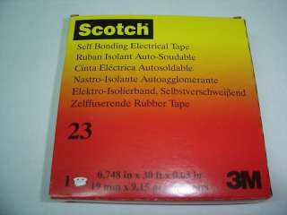 3M SCOTCH 23 SELF BONDING ELECTRICAL TAPE 3/4X30 NEW IN BOX  