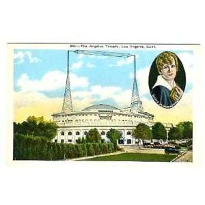  The Angelus Temple Los Angeles Postcard KFSG 1930s 
