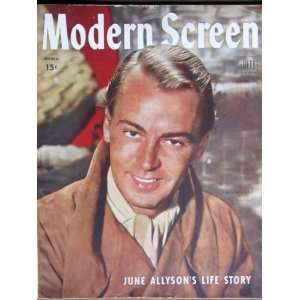 ALAN LADD Modern Screen Magazine March 1945 Modern Screen 