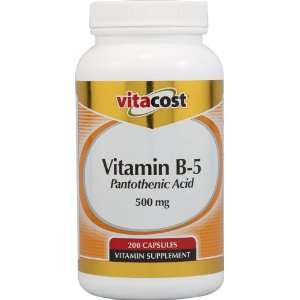  Vitacost Vitamin B5 Pantothenic Acid    500 mg   200 