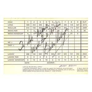 Bebe Rebozo Autographed / Signed Golf Club Scorecard