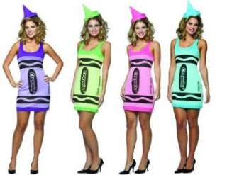  Crayola Crayon Tank Dress Group Costume Adult Set Of 4 Clothing