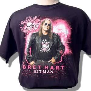 WWE Authentic Bret Hart Emblem Kid Size Medium T Shirt 