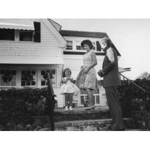  Senator John F. Kennedy with Wife Jackie and Daughter Caroline 