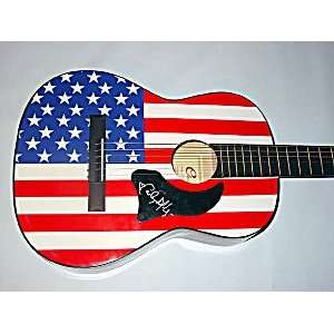  CAROLYN DAWN JOHNSON Signed USA FLAG Guitar Everything 