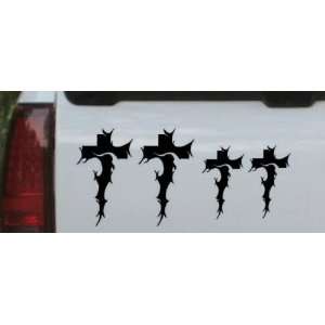  Black 22in X 10.3in    Christian Tribal Cross Stick Family 